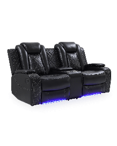 LOVE SEAT CON PORTA VASO GN4662-L NEGRO