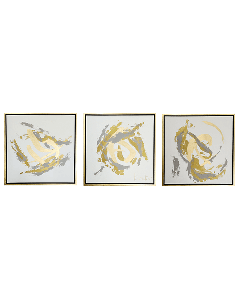 SET DE 3 CUADROS WH 1447 NÉBULA  GRIS