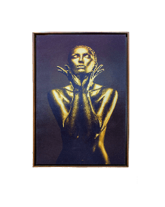 CUADRO SHINY WOMAN DORADO