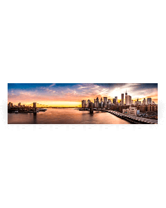 CUADRO BROOKLYN ATARDECER AZUL