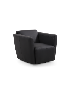 SILLÓN OCASIONAL DE PIEL VITA NEGRO