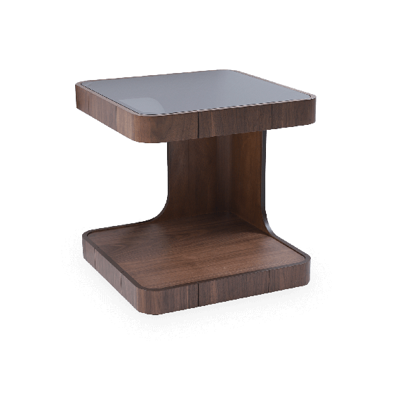 MESA LATERAL MILÁN CRISTAL NEGRO