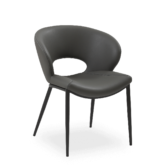 SILLA DE PIEL KY-8003 GRIS