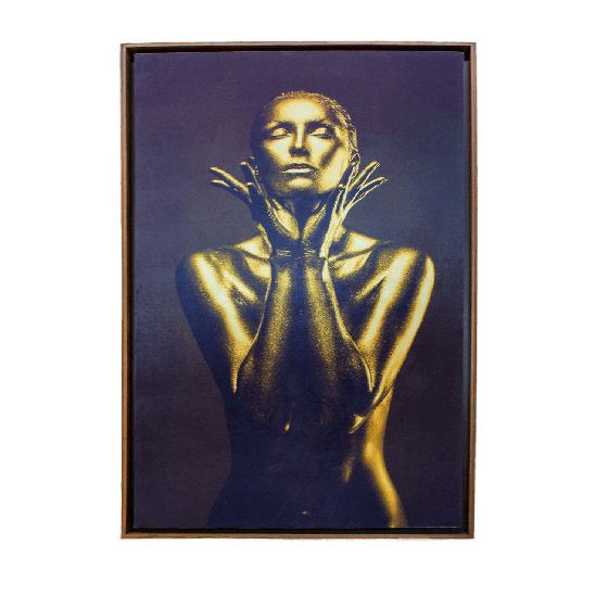 CUADRO SHINY WOMAN DORADO