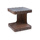 MESA LATERAL MILÁN CRISTAL NEGRO