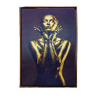 CUADRO SHINY WOMAN DORADO