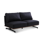 LOVE SEAT DE PIEL SIN BRAZO EDÉN NEGRO
