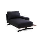 CHAISE B/DER EDEN 160 PIEL V NEGRO