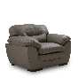 SILLÓN BLUE PIEL GRIS CLARO