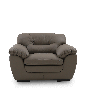 SILLÓN BLUE PIEL GRIS CLARO